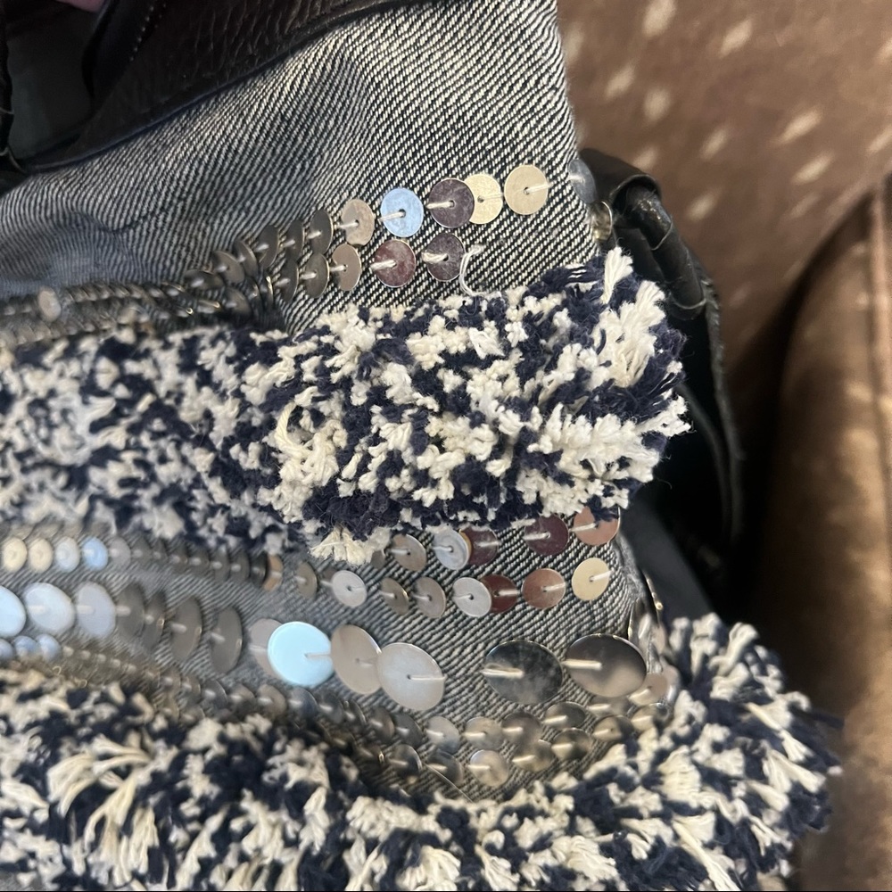 Cleobella Fringe And Sequin Boho Weekender Bag - image 4